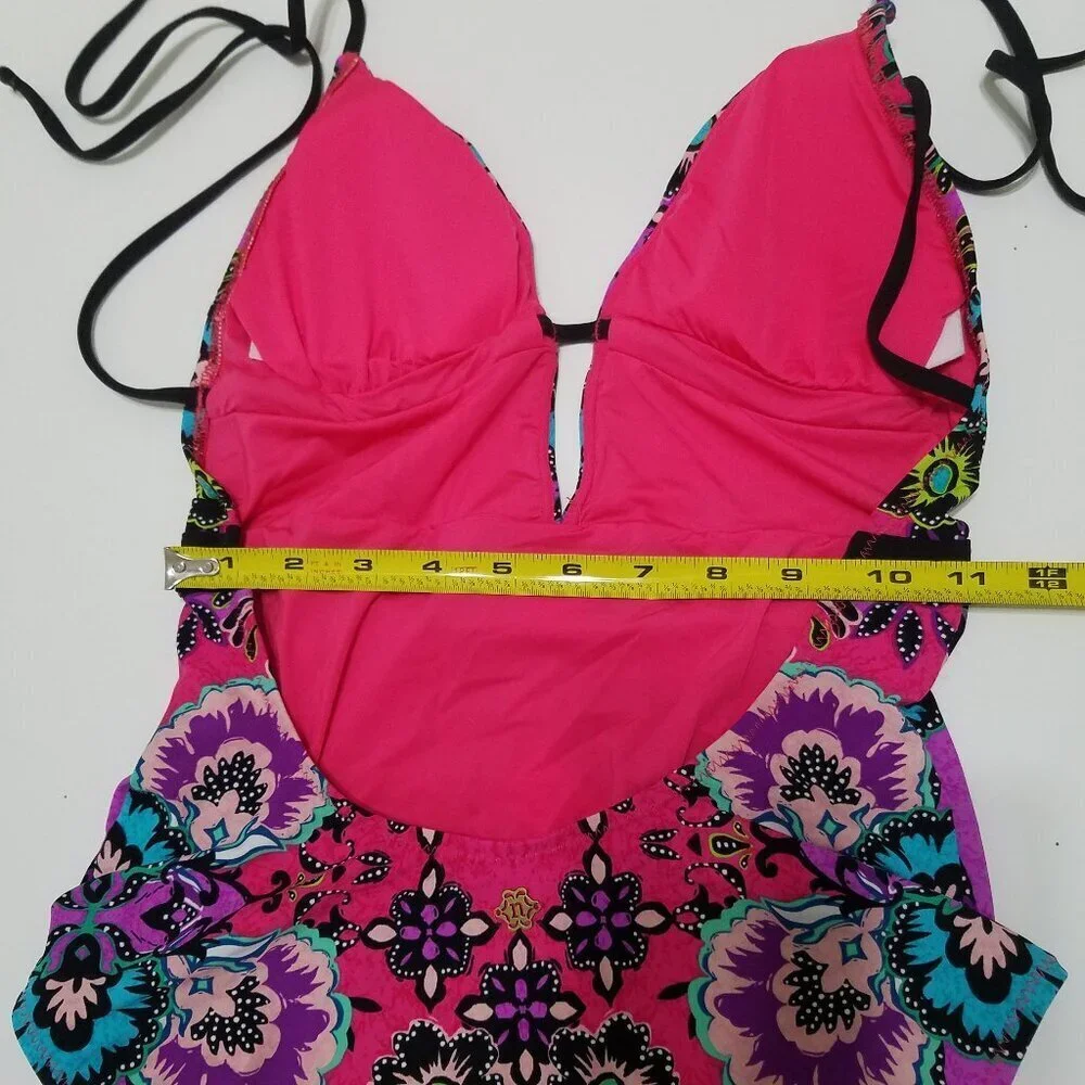 Nanette Lepore Open Back One Piece Swimsuit Size XS
